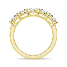 Load image into Gallery viewer, Minimalist Shared Prong Moissanite Wedding Band – Elegant &amp; Timeless Design