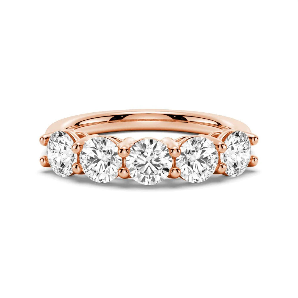Comfort Fit Shared Prong Wedding Band