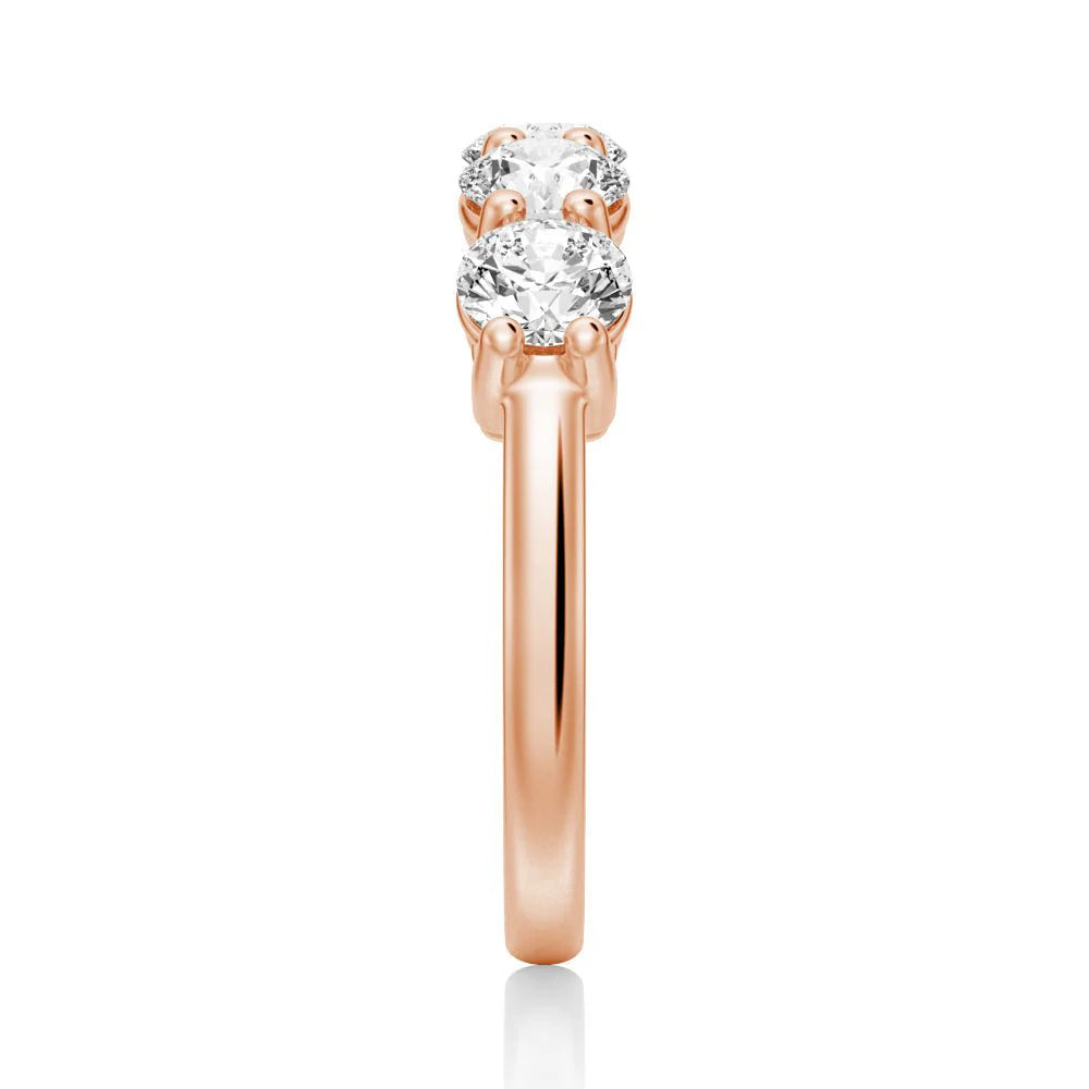 Seamless Row of Moissanite Stones