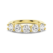 Load image into Gallery viewer, Gold Shared Prong Moissanite Ring Closeup