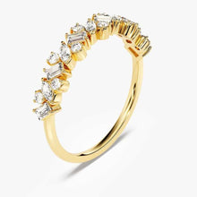 Load image into Gallery viewer, Multi-Cut Moissanite Wedding Band – Unique Eternity Ring