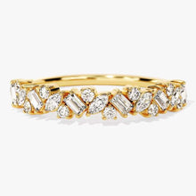 Load image into Gallery viewer, Multi-Cut Moissanite Wedding Band – Unique Eternity Ring