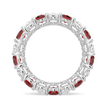 Load image into Gallery viewer, Oval Cut White Sapphire Men’s Wedding Band – Silver, Gold or Platinum Ring
