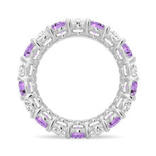 Load image into Gallery viewer, Oval Cut White Sapphire Men’s Wedding Band – Silver, Gold or Platinum Ring