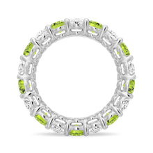Load image into Gallery viewer, Oval Cut White Sapphire Men’s Wedding Band – Silver, Gold or Platinum Ring