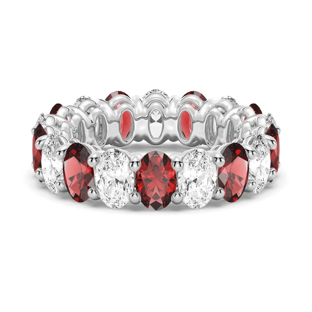 Oval Cut White Sapphire Men’s Ring