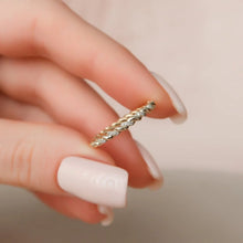 Load image into Gallery viewer, Delicate Twisted Moissanite Eternity Ring