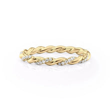 Load image into Gallery viewer, Pavé Braided Moissanite Wedding Band