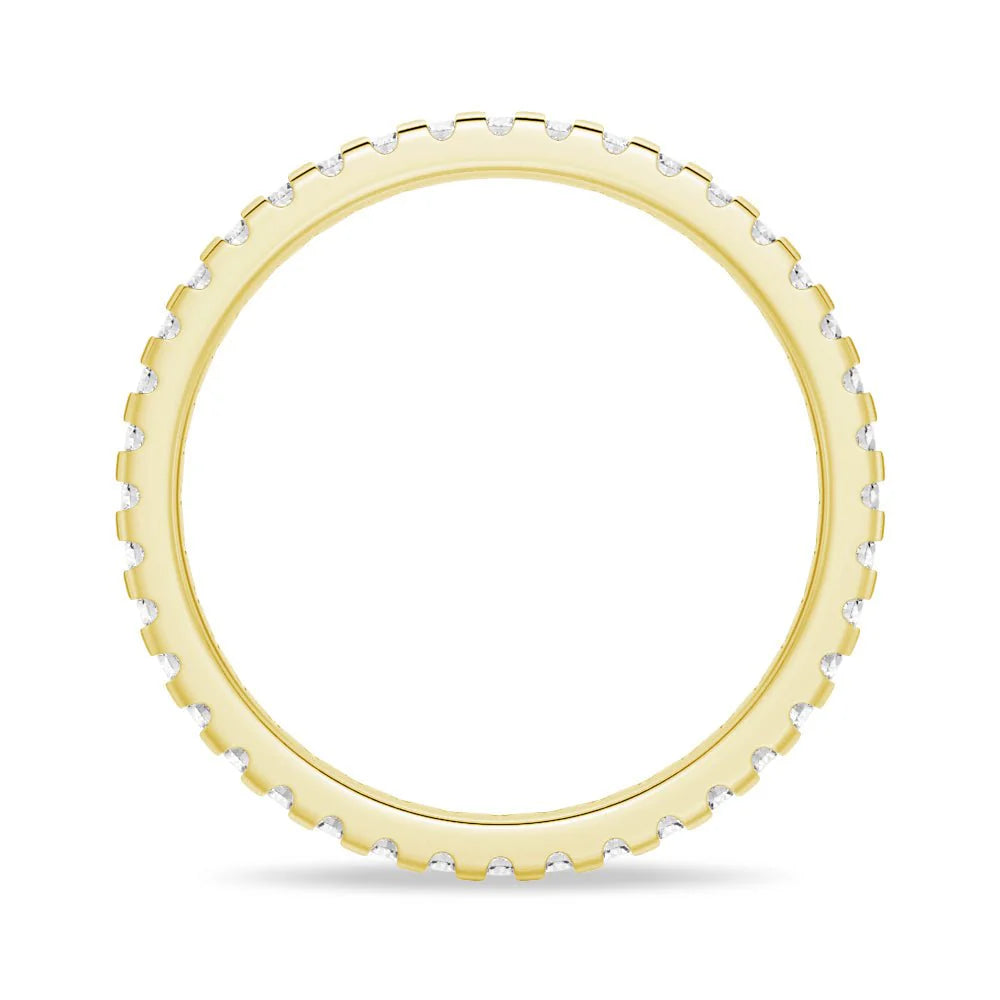 Unique Moissanite Wedding Band – Artistic Statement Eternity Ring