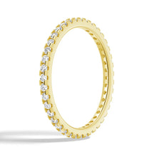 Load image into Gallery viewer, Gold Moissanite Eternity Band Closeup