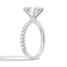 Load image into Gallery viewer, Side View of Pavé Moissanite Engagement Band