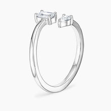 Load image into Gallery viewer, Toi et Moi Moissanite Ring with Dual Stone Design