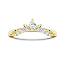 Load image into Gallery viewer, Crown Shape Moissanite Wedding Band