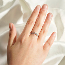 Load image into Gallery viewer, Crown Shape Moissanite Wedding Band – Elegant Eternity Ring