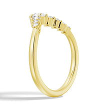 Load image into Gallery viewer, Crown Shape Moissanite Wedding Band – Elegant Eternity Ring