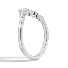 Load image into Gallery viewer, Platinum Crown Moissanite Wedding Band