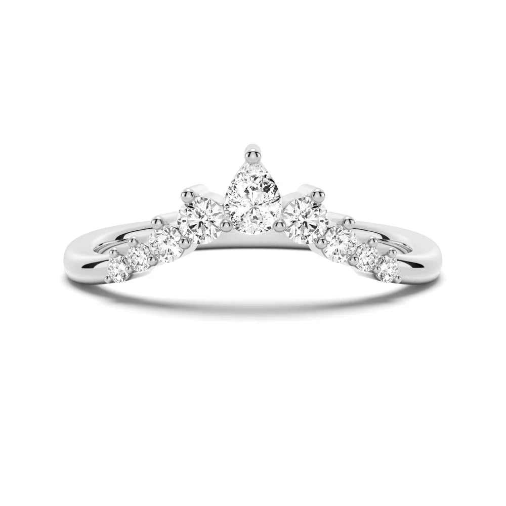 Closeup of Crown Shape Moissanite Stones