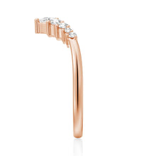Load image into Gallery viewer, Crown Shape Moissanite Wedding Band – Elegant Eternity Ring