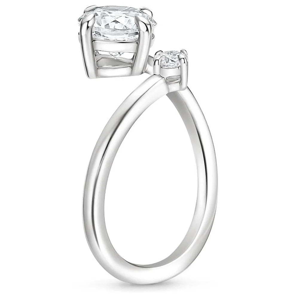 Elegant Moissanite Ring in Gold and Silver
