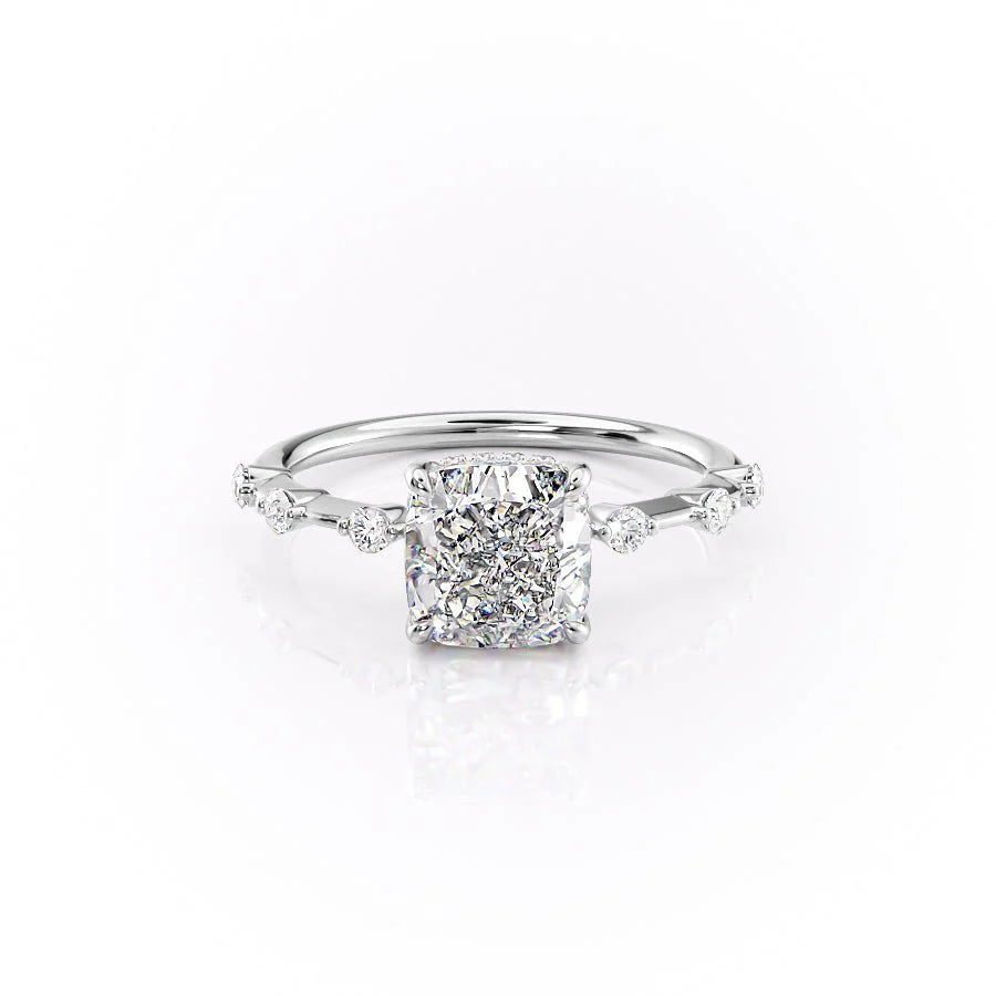 Petite Cushion Cut Moissanite Ring
