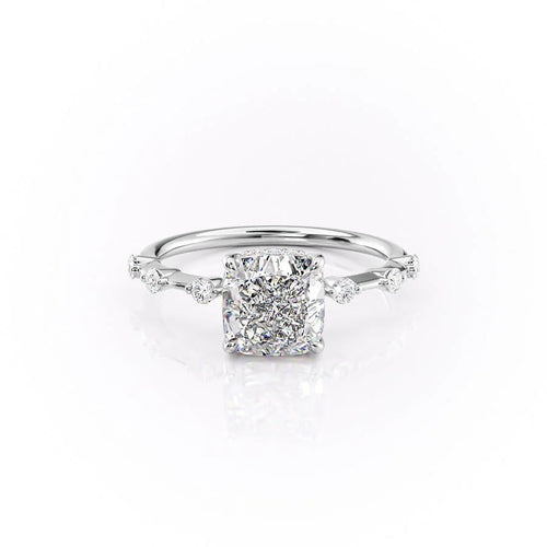 Petite Cushion Cut Moissanite Ring