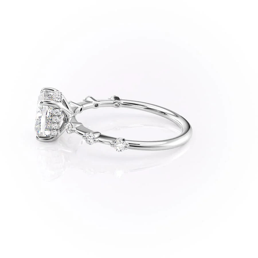 Hidden Halo Moissanite Engagement Ring