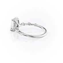 Load image into Gallery viewer, Delicate Emerald Cut Moissanite Design