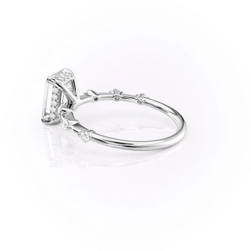 Delicate Emerald Cut Moissanite Design