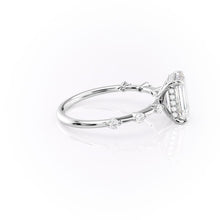 Load image into Gallery viewer, Platinum Emerald Cut Engagement Ring