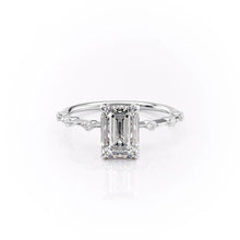 Load image into Gallery viewer, Petite Emerald Cut Moissanite Ring