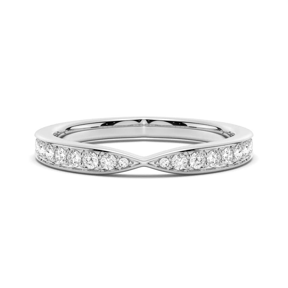 Petite Infinity Moissanite Wedding Band