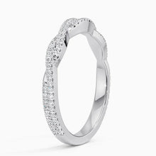 Load image into Gallery viewer, Stackable Moissanite Wedding Band Close-Up