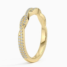 Load image into Gallery viewer, Twisted Moissanite Ring for Bridal Stack