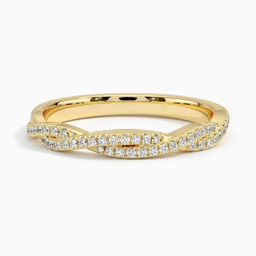 Nature-Inspired Moissanite Ring in Gold
