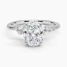Load image into Gallery viewer, Petite Oval Moissanite Engagement Ring
