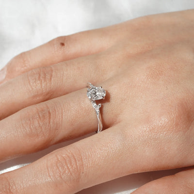 Minimalist Oval-Cut Moissanite Ring