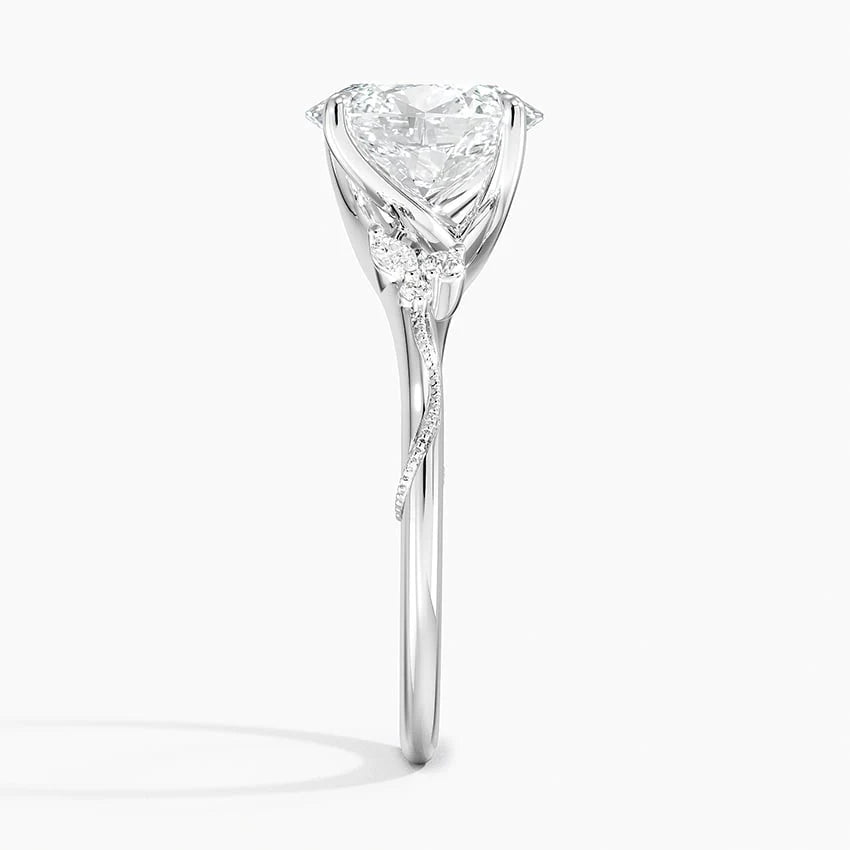 Dainty Moissanite Ring with Slim Band