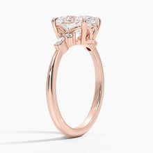 Load image into Gallery viewer, Side View of Accent Stone Moissanite Ring