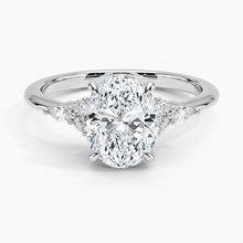 Load image into Gallery viewer, Petite Oval Moissanite Engagement Ring