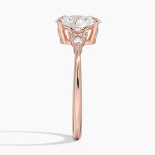 Load image into Gallery viewer, 14K Gold Oval Moissanite Ring with Thin Band