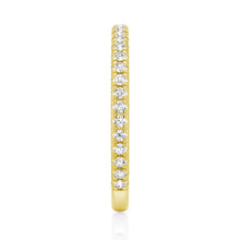 Load image into Gallery viewer, Petite Pavé Round Moissanite Ring – Elegant Wedding Band