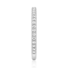 Load image into Gallery viewer, Petite Pavé Round Moissanite Ring – Elegant Wedding Band