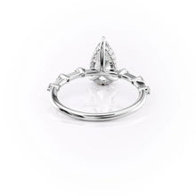 Load image into Gallery viewer, Minimalist Pear Cut Moissanite Ring in Platinum