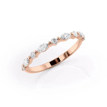 Load image into Gallery viewer, Modern Moissanite Wedding Band for Her