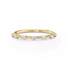 Load image into Gallery viewer, Petite Round Moissanite Wedding Band
