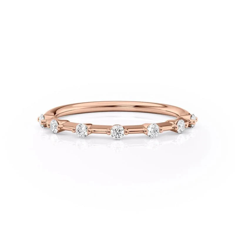 Thin Moissanite Band for Women