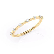 Load image into Gallery viewer, Gold Round Moissanite Wedding Ring