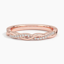 Load image into Gallery viewer, Petite Twisted Vine Moissanite Wedding Band