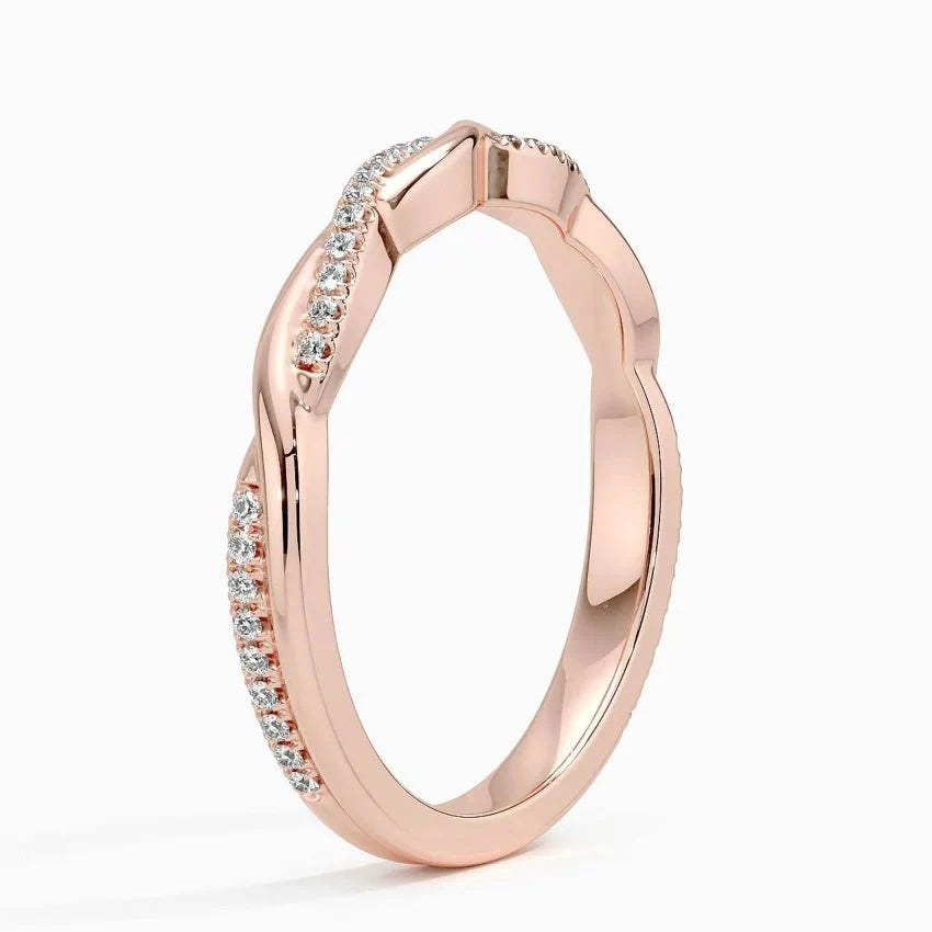 Twisting Vine Design Bridal Ring