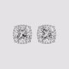 moissanite halo studs  